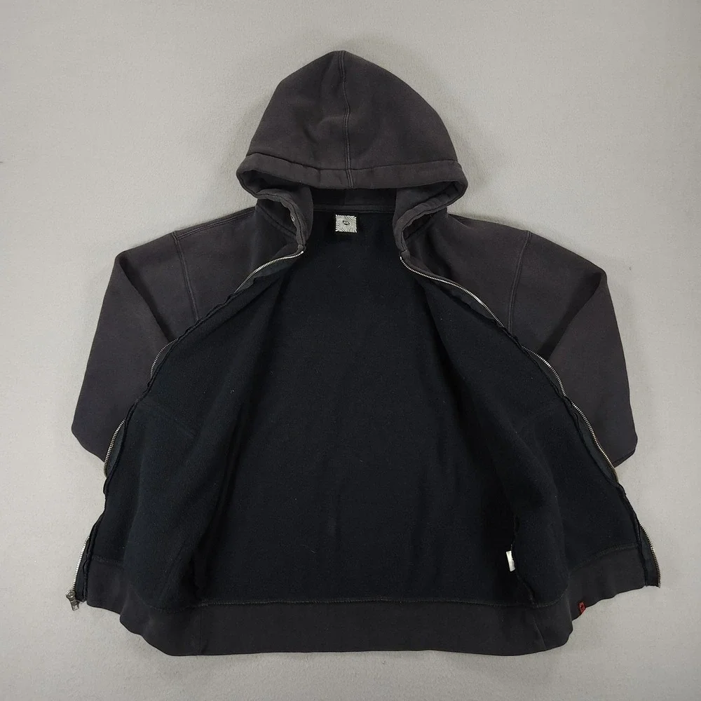 Vintage Spitfire Zip Up Hoodie Mens S Black Skate Grunge Y2k Pullover - Picture 13 of 15
